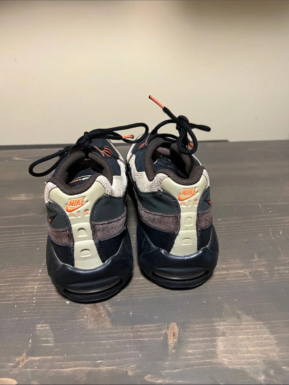 Nike Men’s Black, Beige and Orange Air Max 95 Sneakers